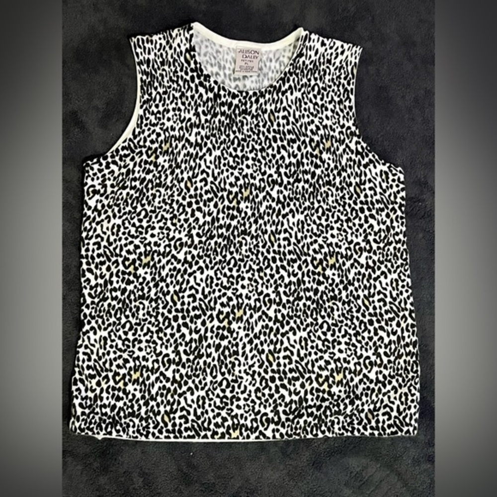 Allison Daley Leopard Print Blouse - Black, White, Gold